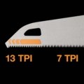 Pro Power Tooth Handzaag voor grof zaagwerk (55 cm, 7 TPI)